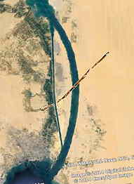 When the three elements of bow, string, and arrow are combined an amazing image appears made from natural or real geographic elements